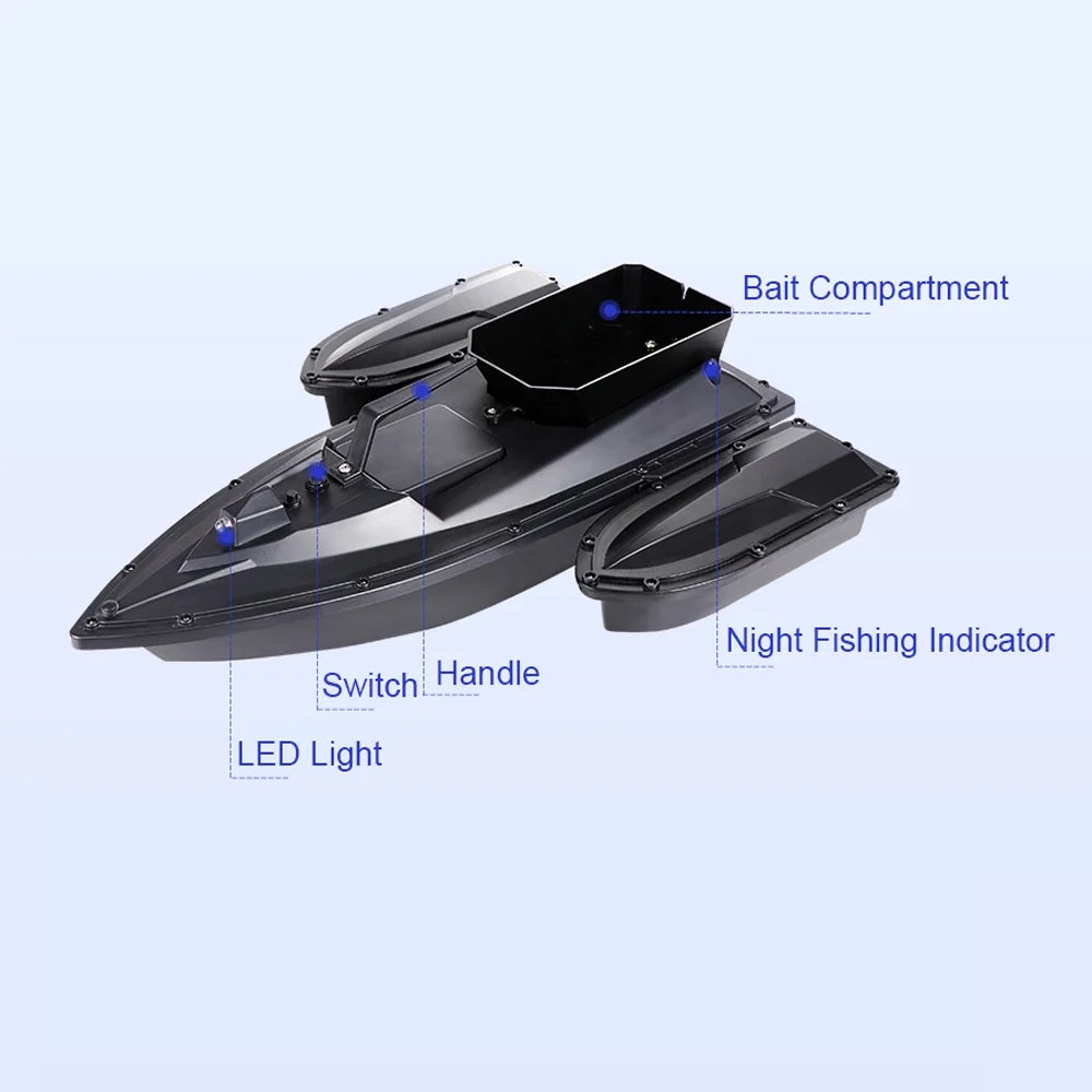 500m Remote Control Fishing Bait Boat with LED Light T3231
