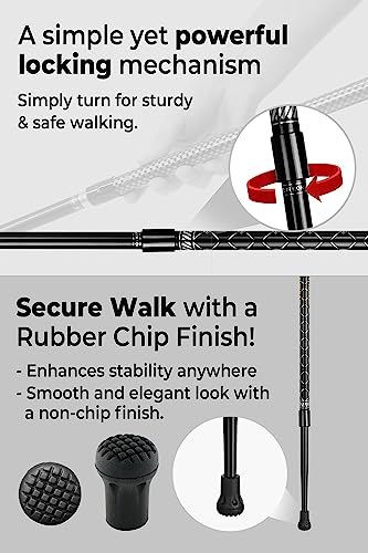 Adjustable Black Walking Cane Q805