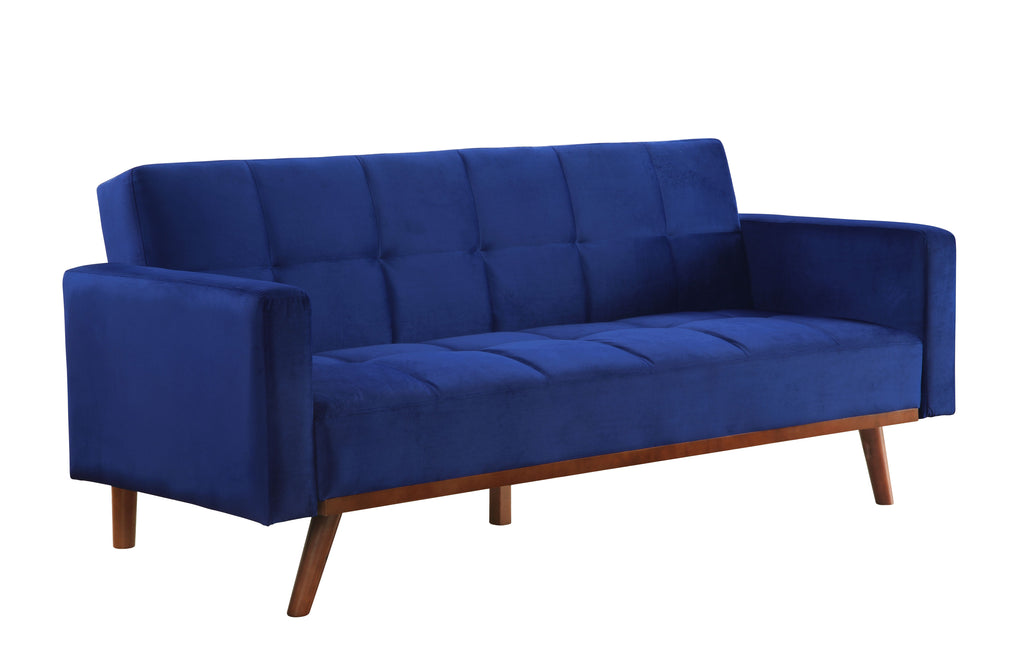 Blue Velvet Adjustable Sofa D7112