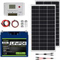 200W 12V Mono Rigid Solar Panel Kit with 20A PWM Charge Controller Q775116