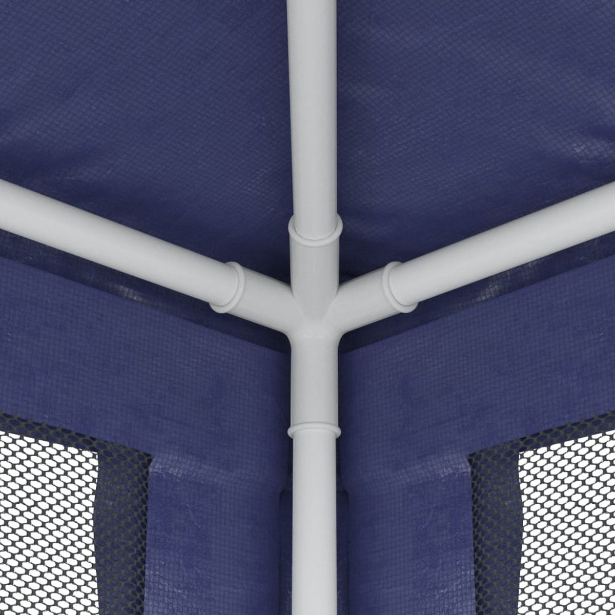 Blue Party Tent 4 Mesh Sidewalls 6.6'x6.6' HDPE D366