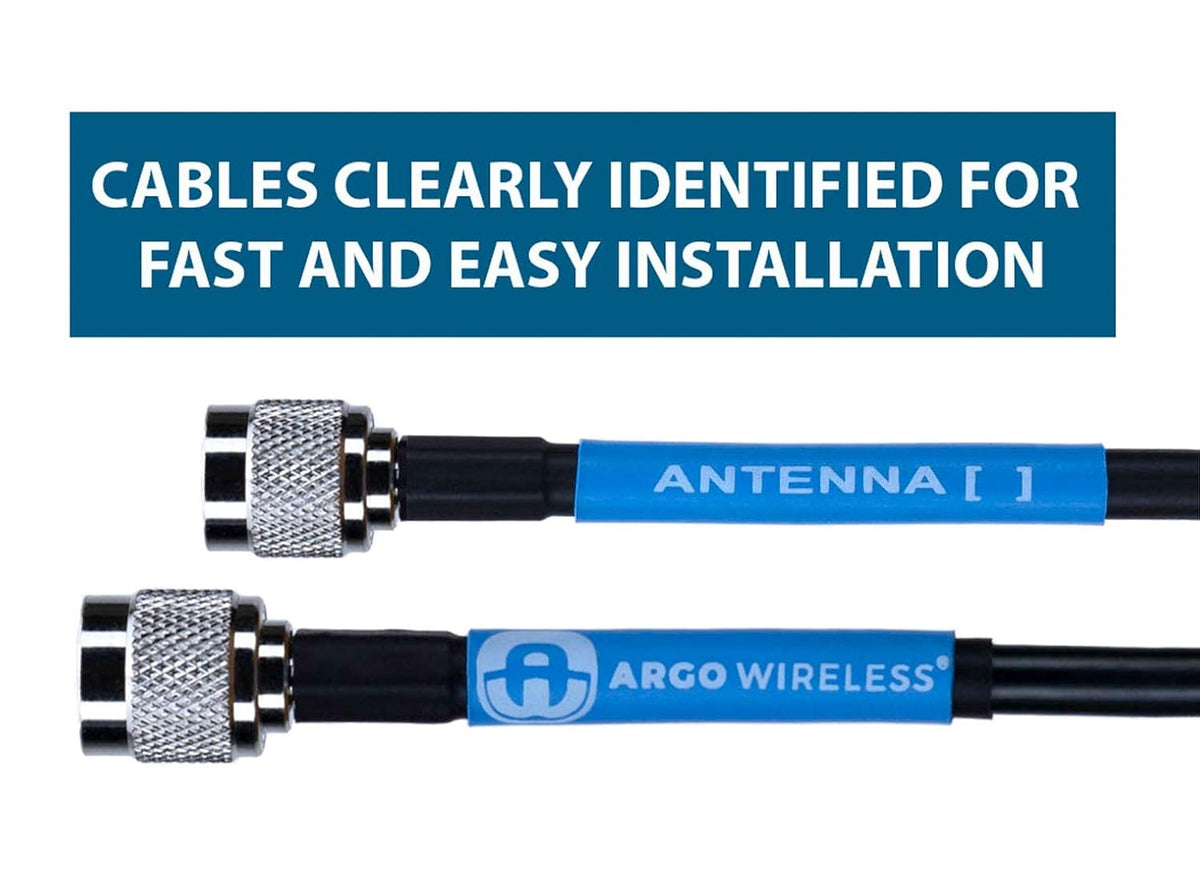 25 ft Low Loss RF Antenna Cable with RP-TNC Male Connectors C2190
