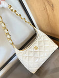 White Calfskin Hobo Bag P9481