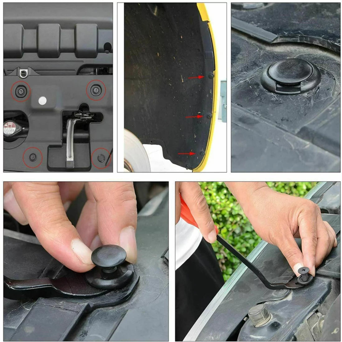 721 Pcs Plastic Car Retainer Clips with Fastener Remover C583897