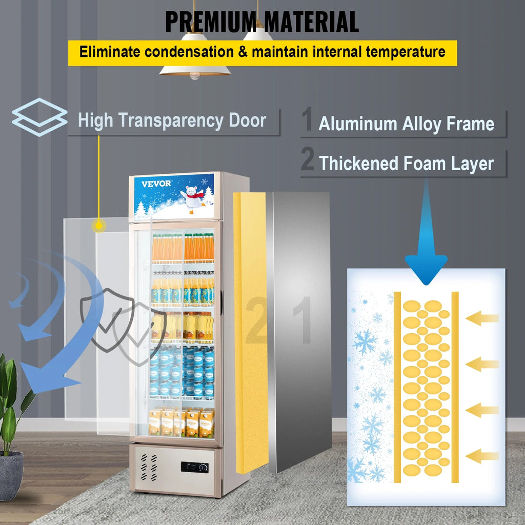Commercial Refrigerator Glass Door 8 cu.ft. J922787