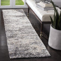 2' x 22' Grey Cream Plush Runner Rug I239638