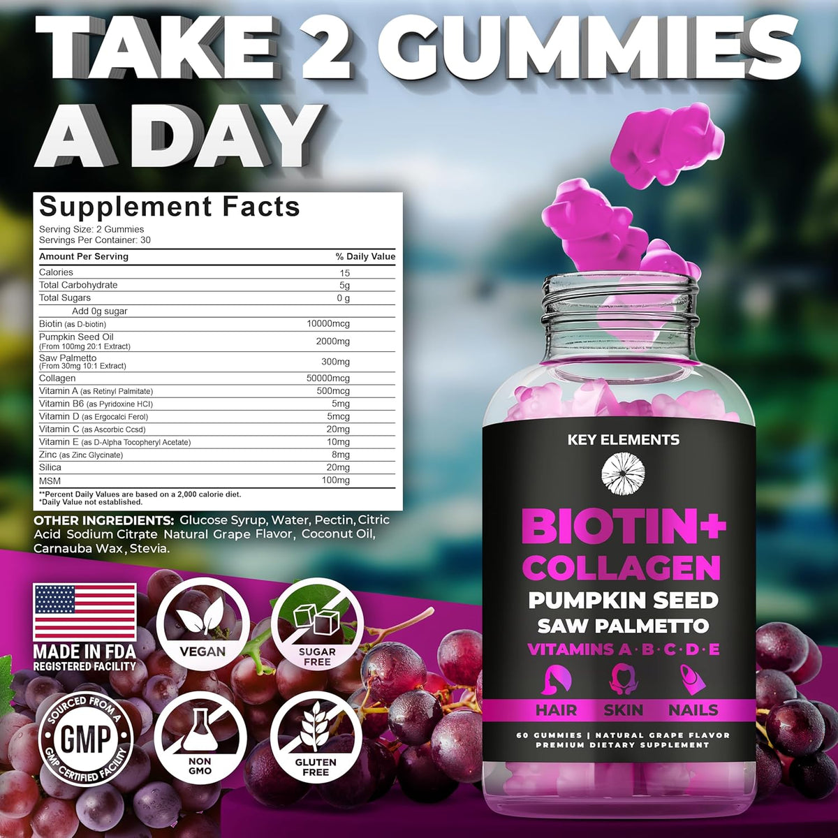 Biotin Gummies and Collagen Gummies A839