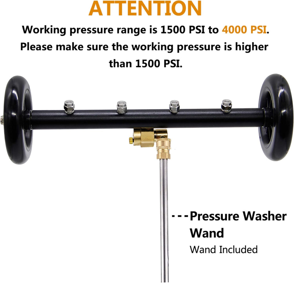 16 Inch Undercarriage Cleaner for Pressure Washer, 4000 PSI U15868