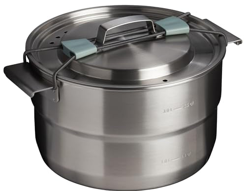 26-Piece Camp Kitchen Cook Set with 4 qt Pot, 8in Fry Pan, Plates, Bowls, Utensils Y160057