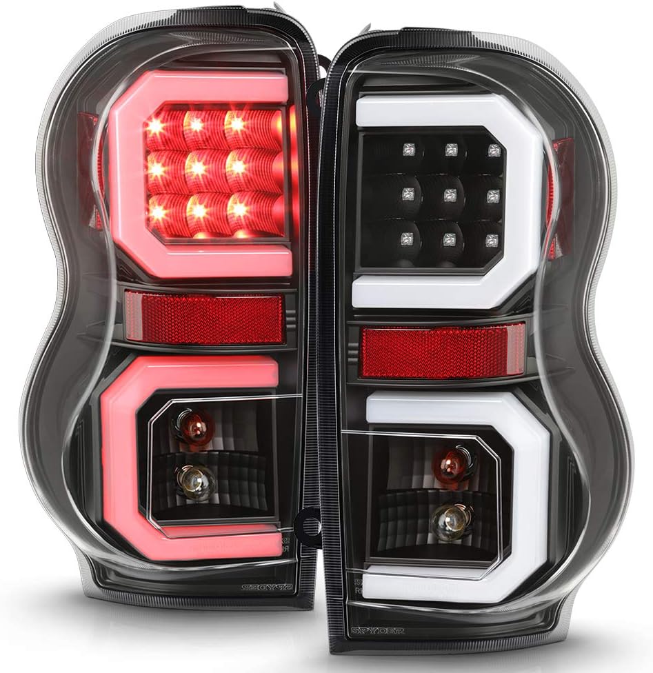 For 2004-2009 Dodge Durango Black Housing LED Tube Tail Lights Assembly G126793