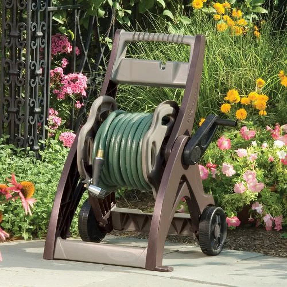175 ft. Hose Reel Cart, Mocha and Taupe T92295