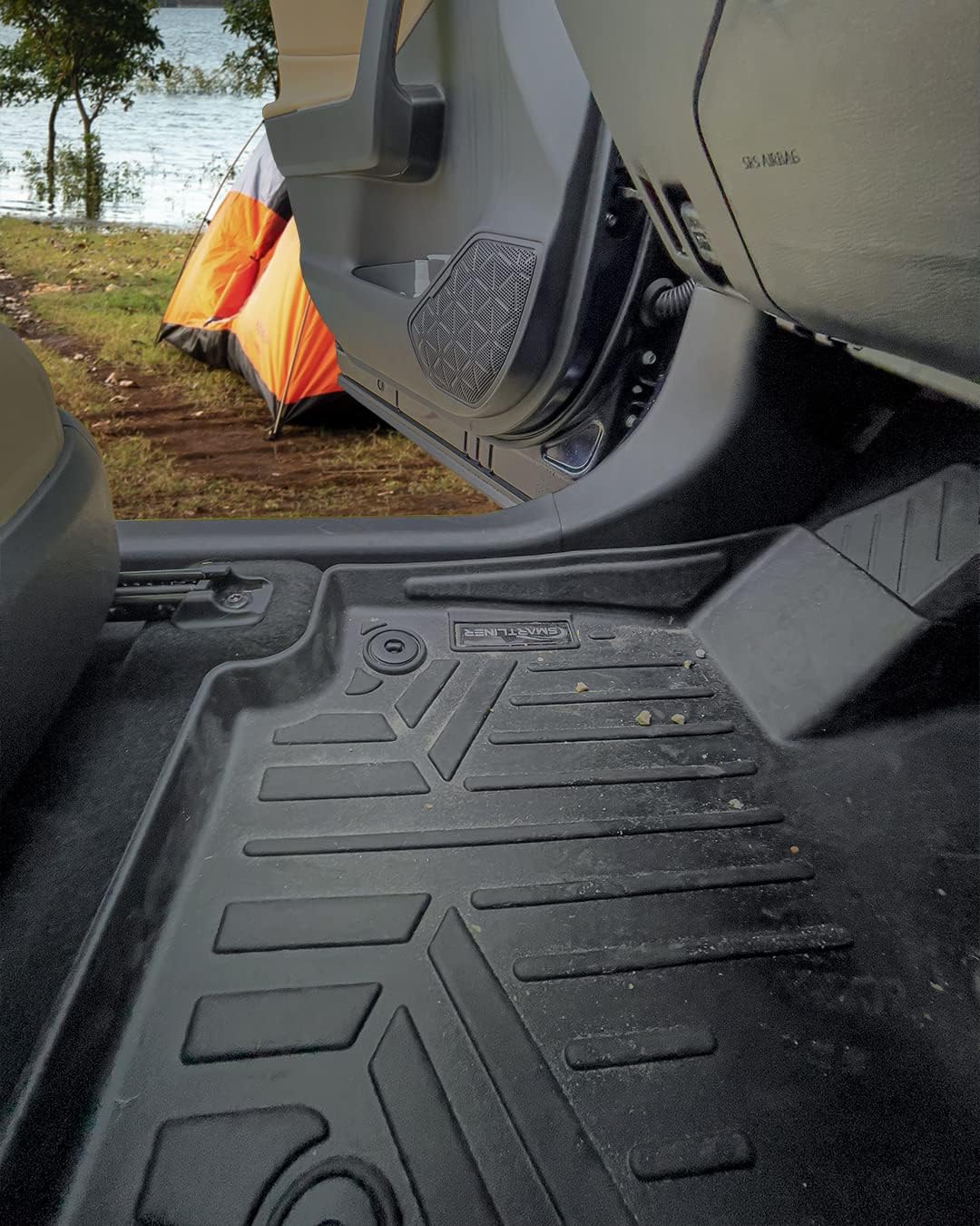 Black 2 Row Floor Mat Liner Set for Ford Maverick S18699