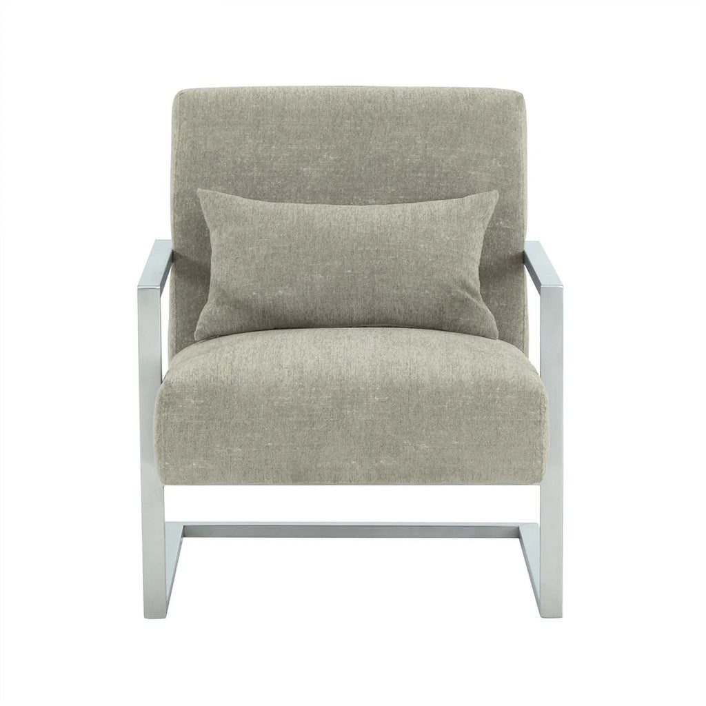 Gray Fabric Upholstered Accent Chair T9704