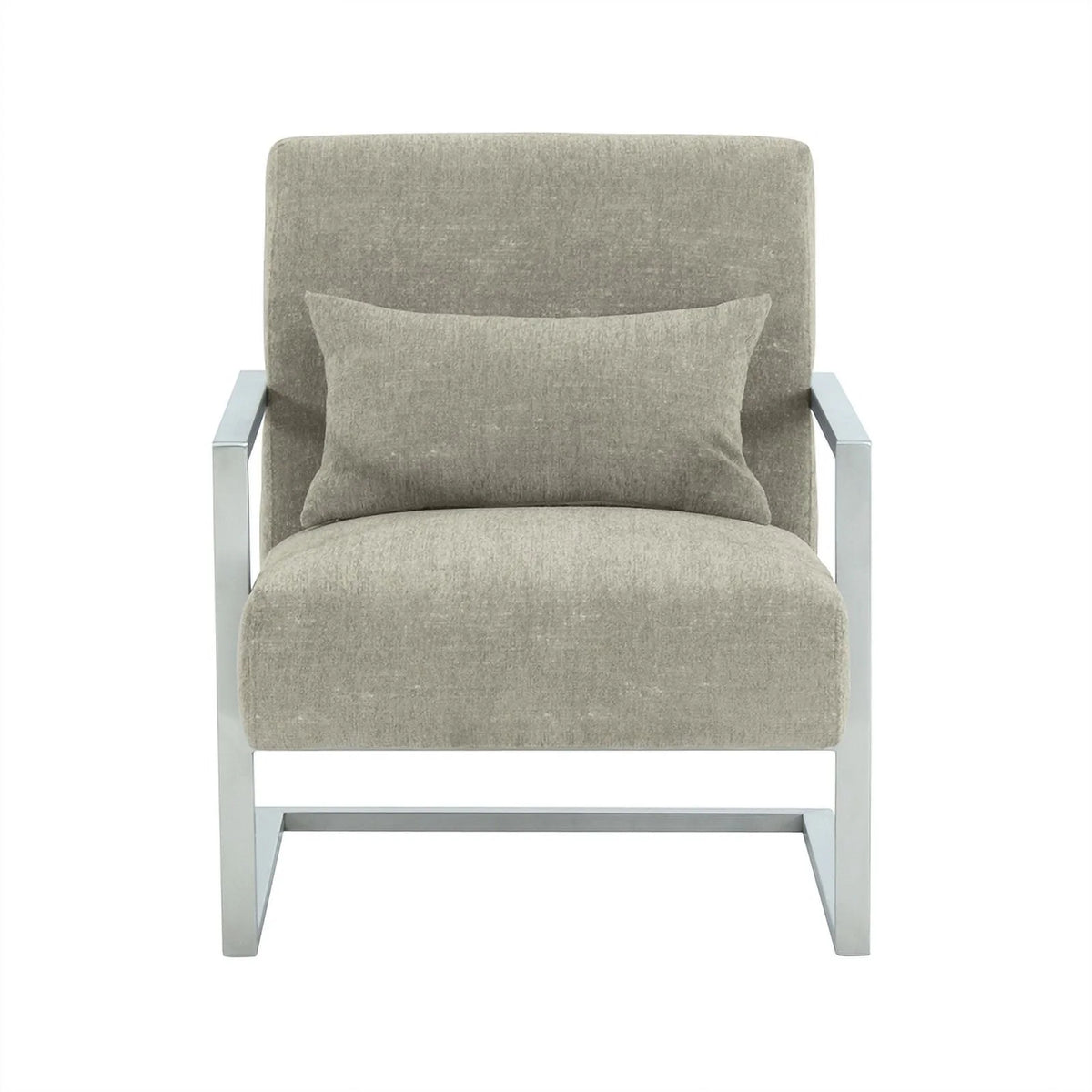 Gray Fabric Upholstered Accent Chair T9704