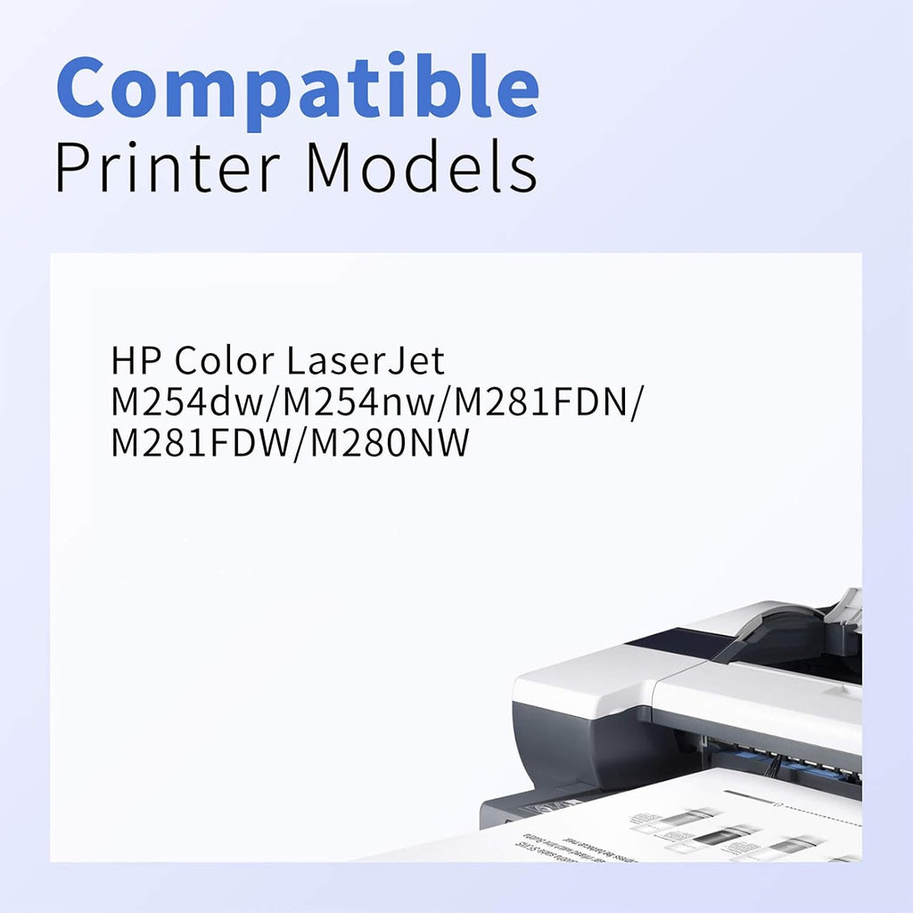 Compatible Toner Cartridge Replacement for HP 202A CF500A CF501A CF502A CF503A (4-Pack) W788413