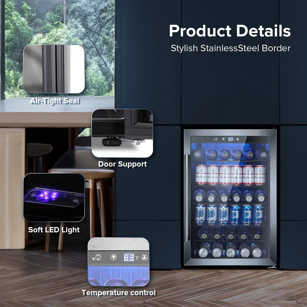 4.4 Cu.ft Beverage Refrigerator Cooler with Glass Door Z31287
