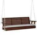 5 ft Brown Wooden Porch Swing X780514