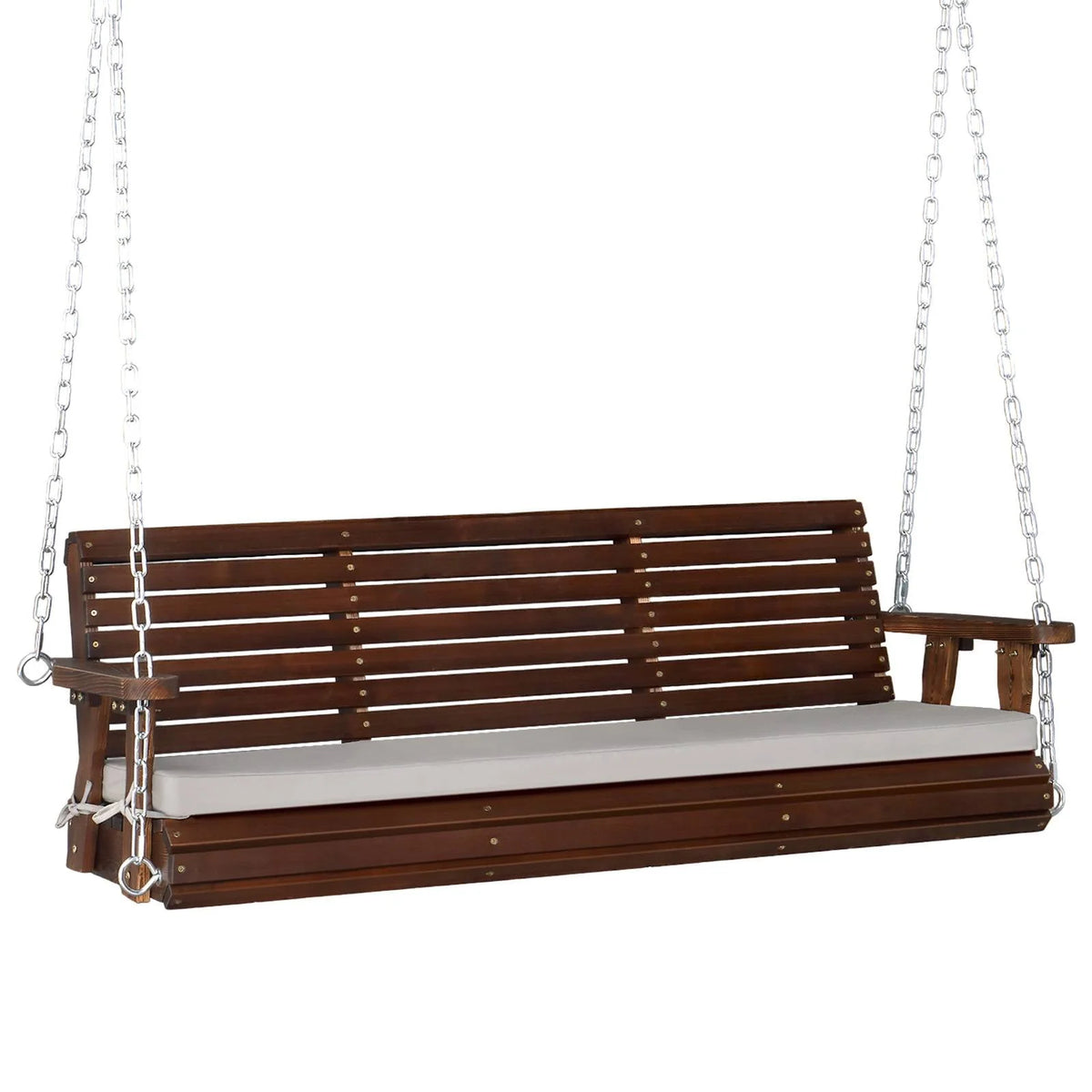 5 ft Brown Wooden Porch Swing X780514