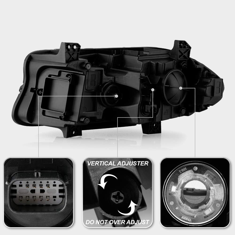 LED DRL Tube Projector Headlight Headlamp Passenger Side I3979