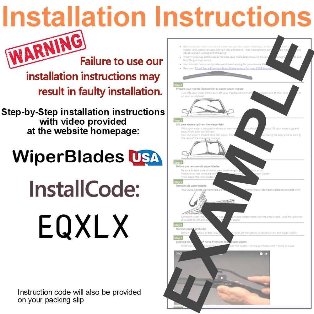 Set of 3 Beam Wiper Blades with Rear Wiper G9710