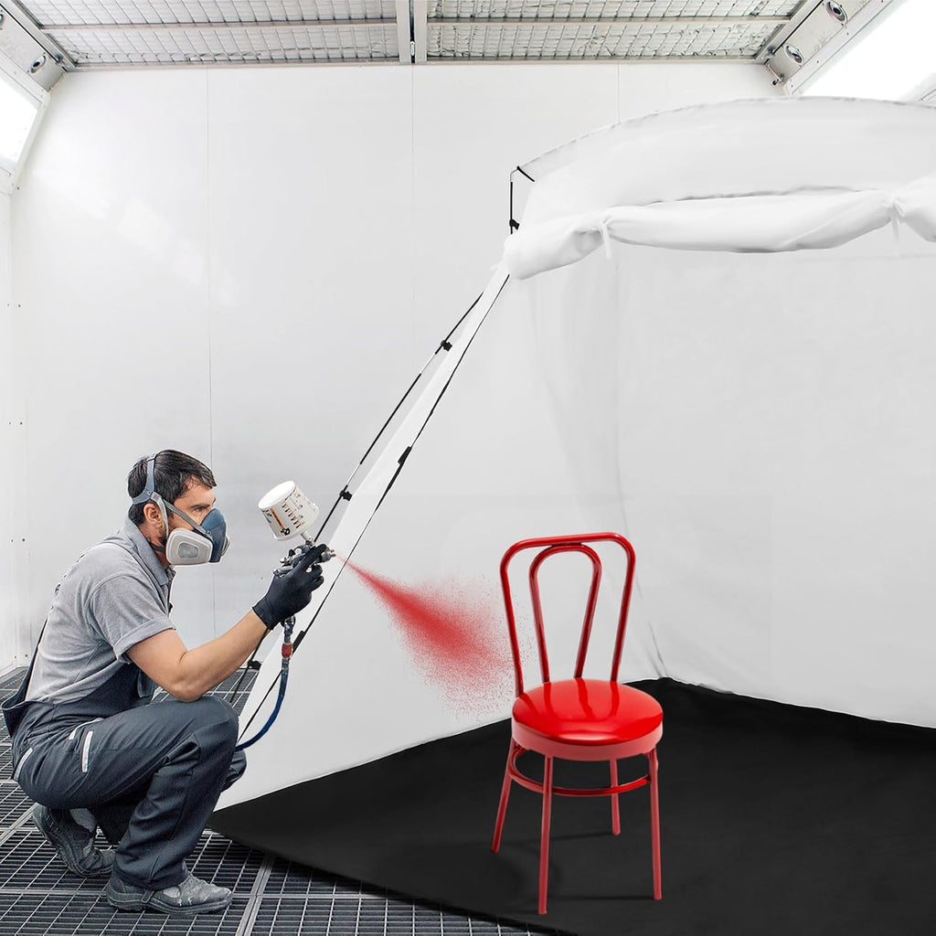 White 8.5 x 6 x 5.5 ft Portable Paint Booth Spray Paint Tent K34461