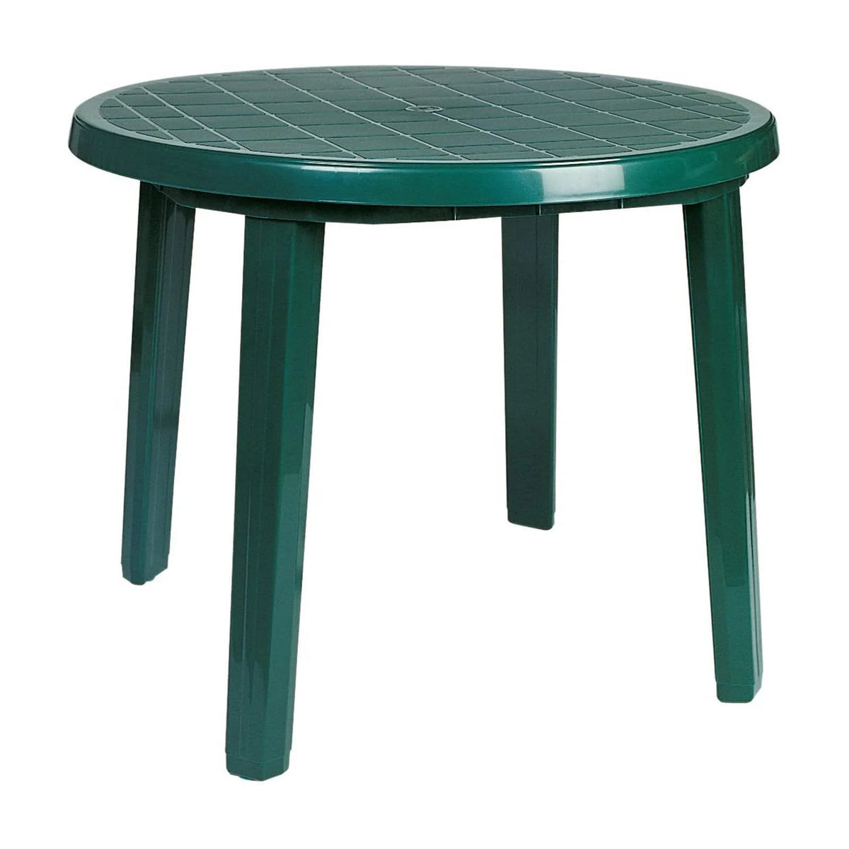 White Round Resin Outdoor Dining Table C415