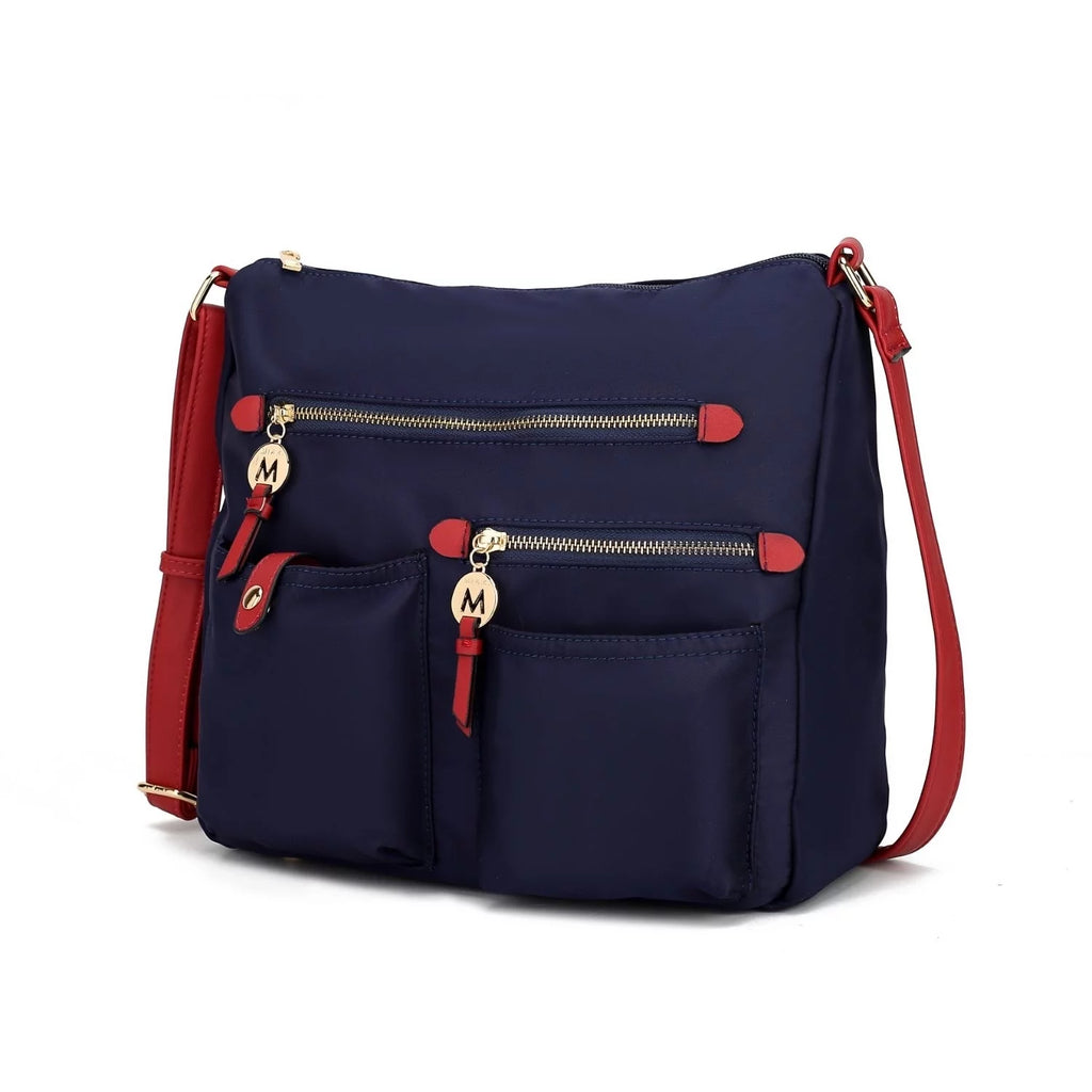 Color-Block Nylon Shoulder Bag Z942