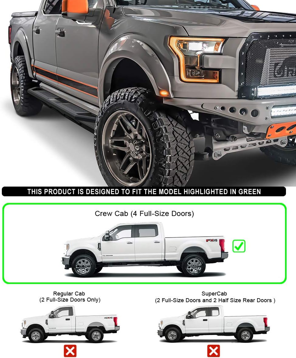 6.5in Aluminum Running Boards X12000