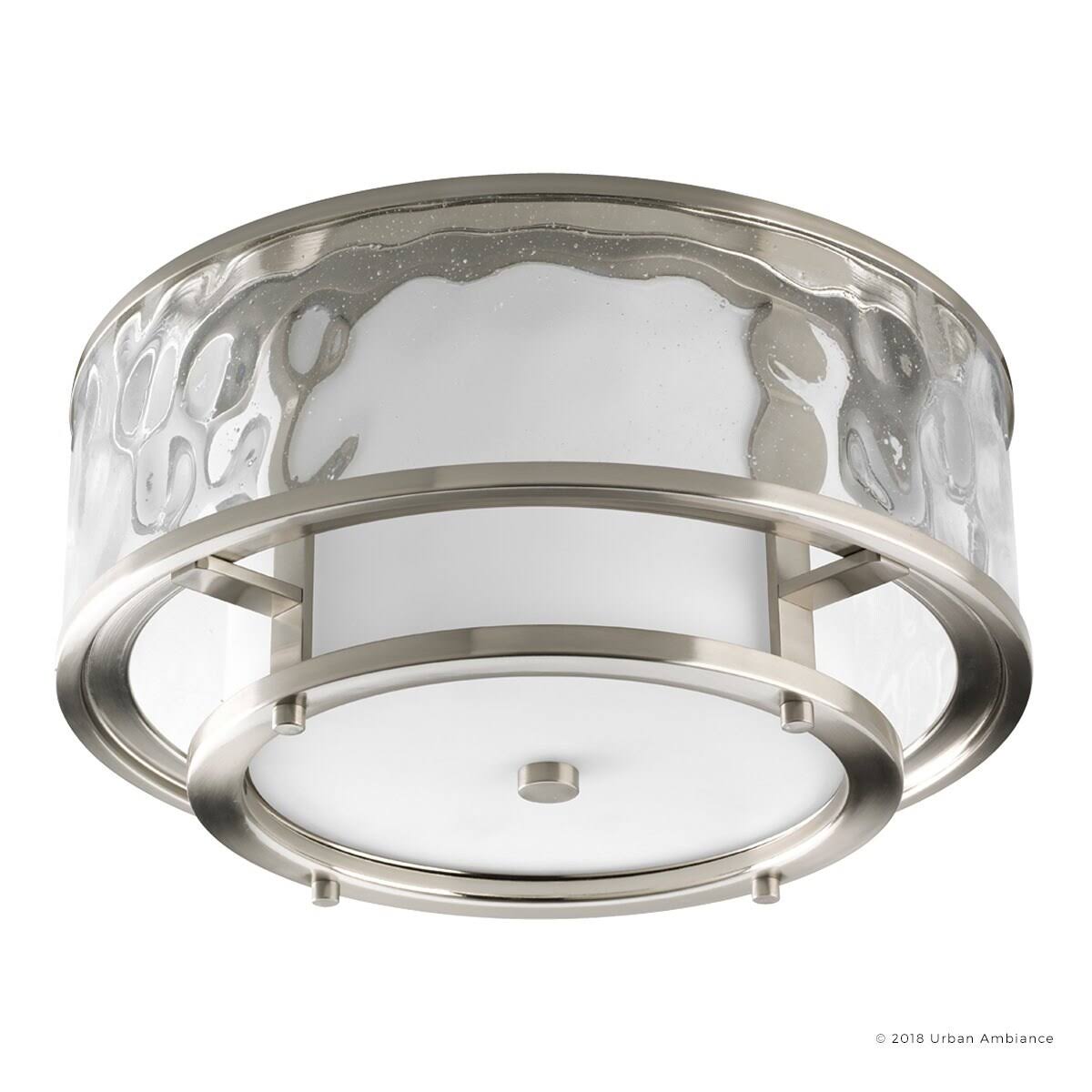 Art Deco Ceiling Fixture Brushed Nickel Finish F57288