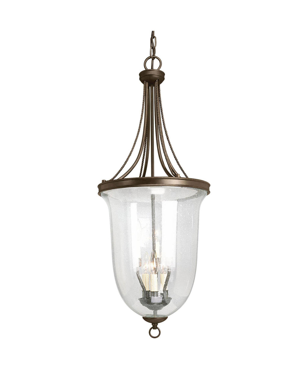 Antique Bronze Seeded Glass Pendant Light Z69243