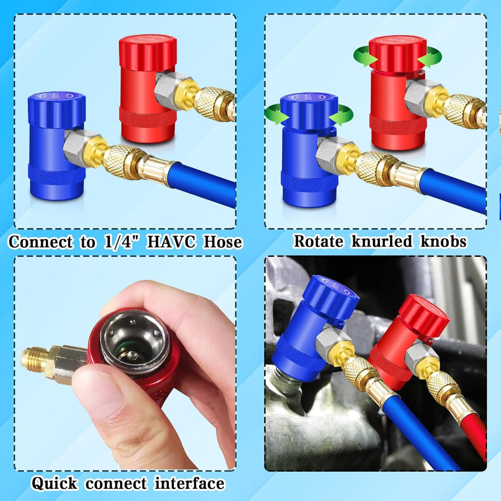 R1234yf Adapter Kit with Self-Sealing Can Taps F269532