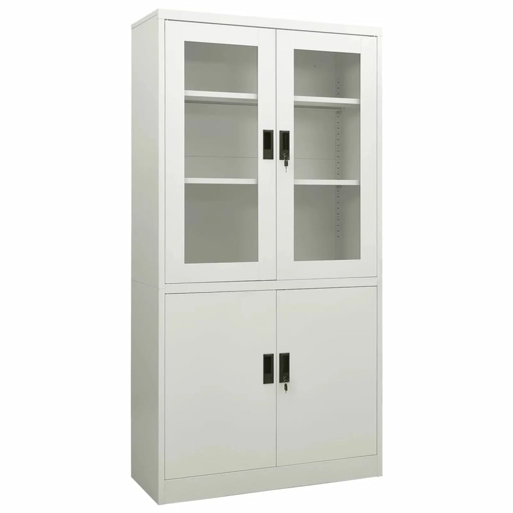 Light Gray File Storage Cabinet with 3 Adjustable Shelves S526976
