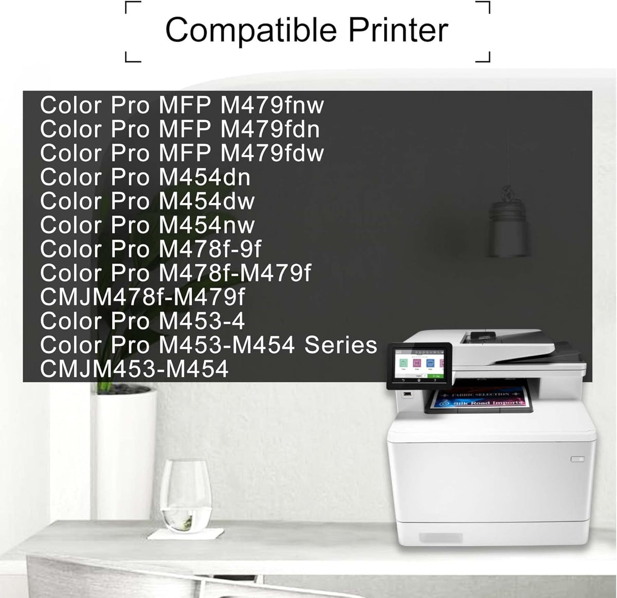 414A Compatible Toner Cartridge for HP Color Pro MFP M479fdw M454dn M454dw M454nw M453-M454 Series Printer D696086