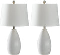 Table Lamps Set of 2 White Ceramic I193132