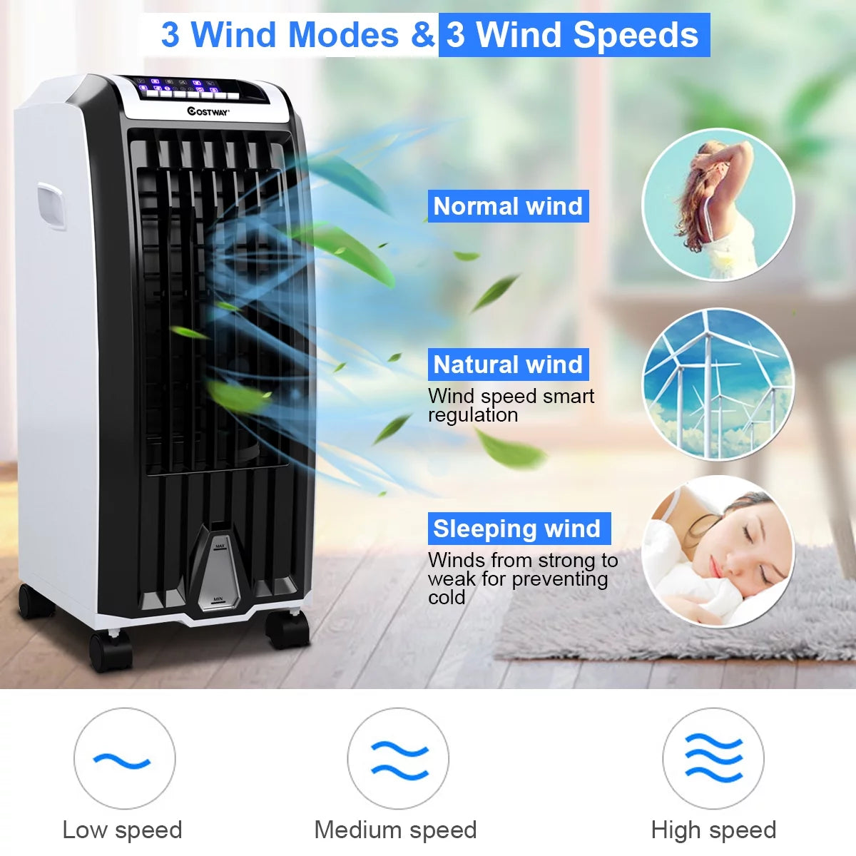 Portable Evaporative Cooler Fan with Remote Control P4704