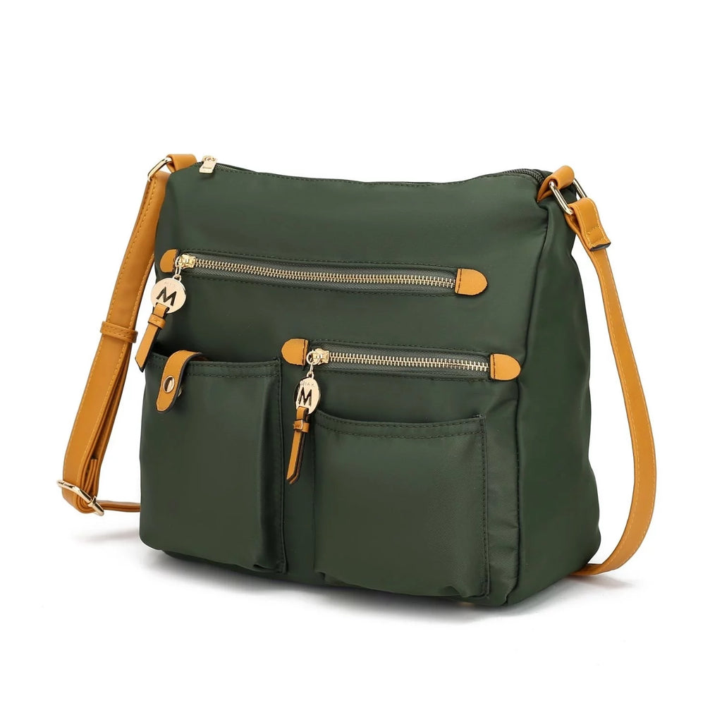 Color-Block Nylon Shoulder Bag Z942