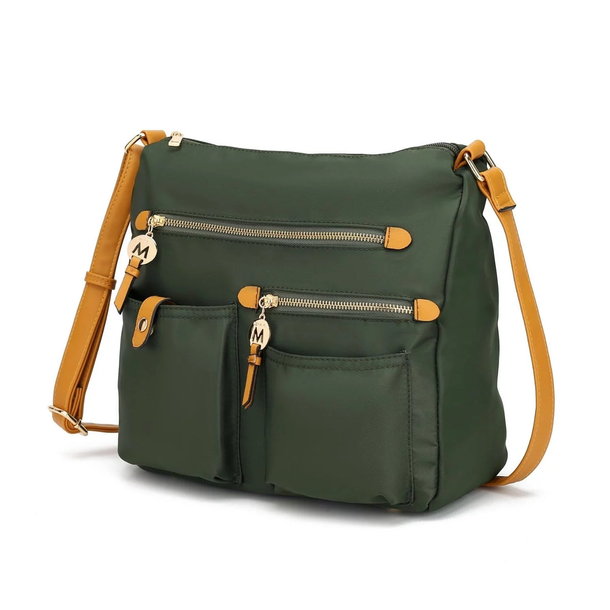 Color-Block Nylon Shoulder Bag Z942