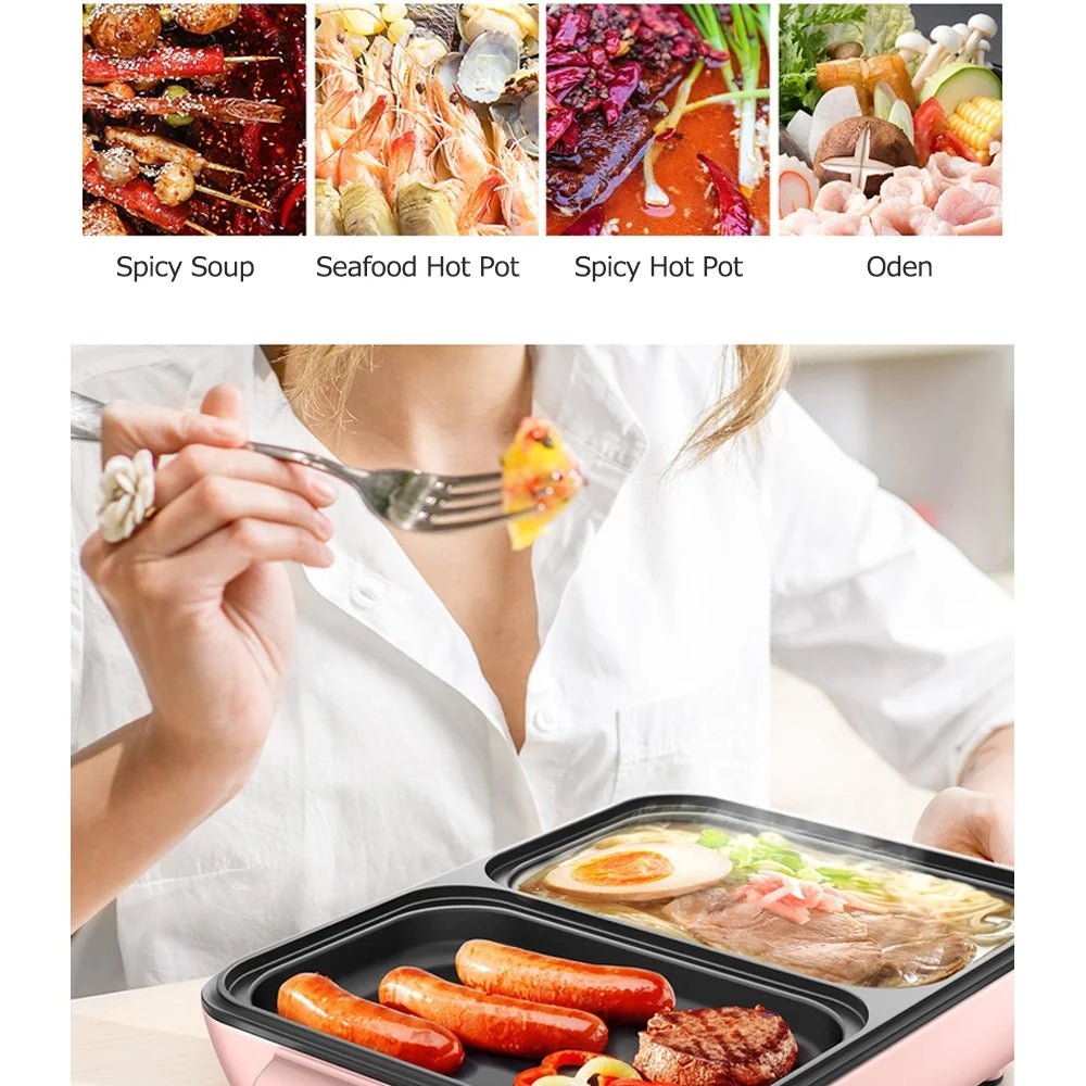 Electric Grill Pan 2L 1200W Barbecue Machine I178