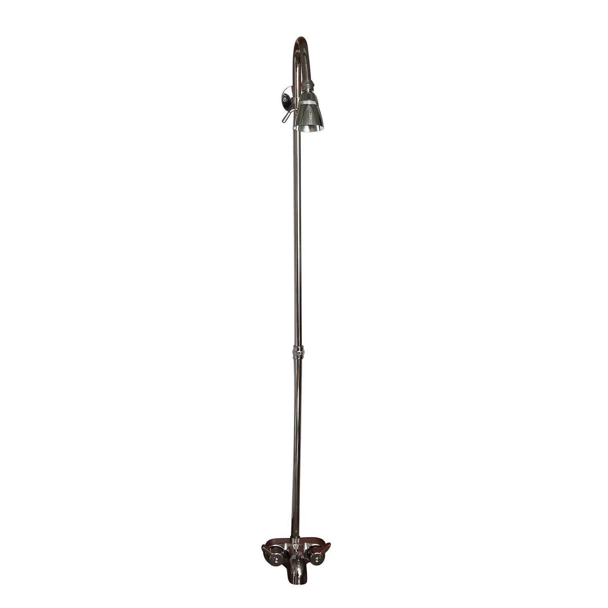 Polished Diverter Bathcock with Riser and Showerhead Z499