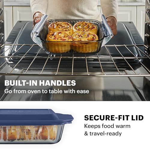 Smoke Glass Baking Dish with Lid Q324556