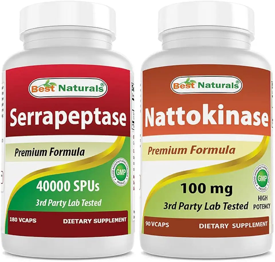 Serrapeptase 40000 SPUs & Nattokinase 100 Mg Q57127