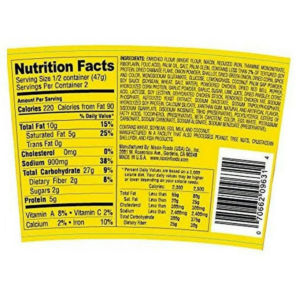18 ct. 3 oz. Hot & Spicy Chicken Ramen Noodle Soup Bowls H191