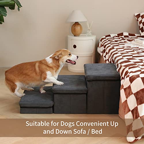 2-Tier Adjustable Pet Steps for Small Medium Dogs B2217
