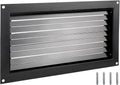 Black 8" x 16" Wall Mounted Flood Vent Q321075