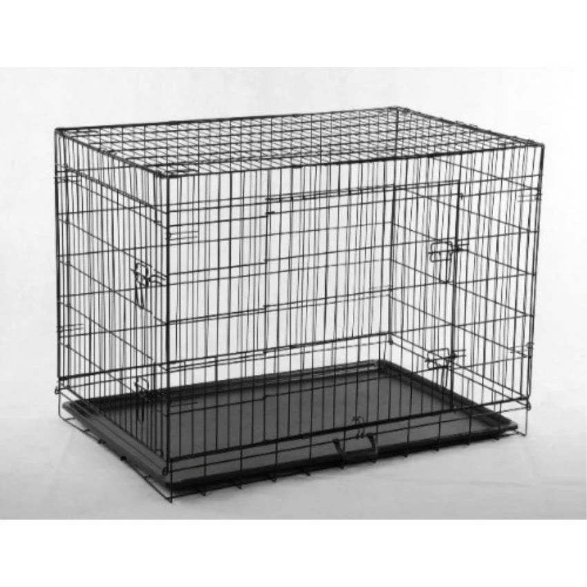 42x22 Pet Folding Dog Crate Kennel with ABS Tray B357