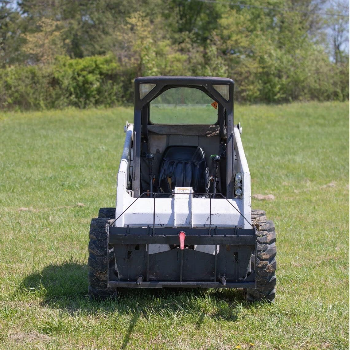 Skid Steer Hay Frame Attachment with 43" Hay Spear and Stabilizers, 4,000 LB T210
