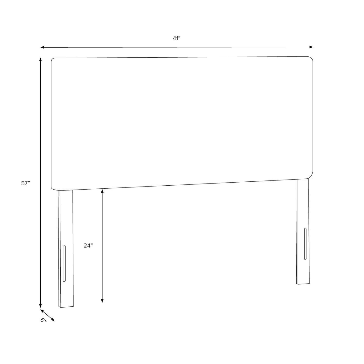 Twin Velvet Blush Headboard T11103