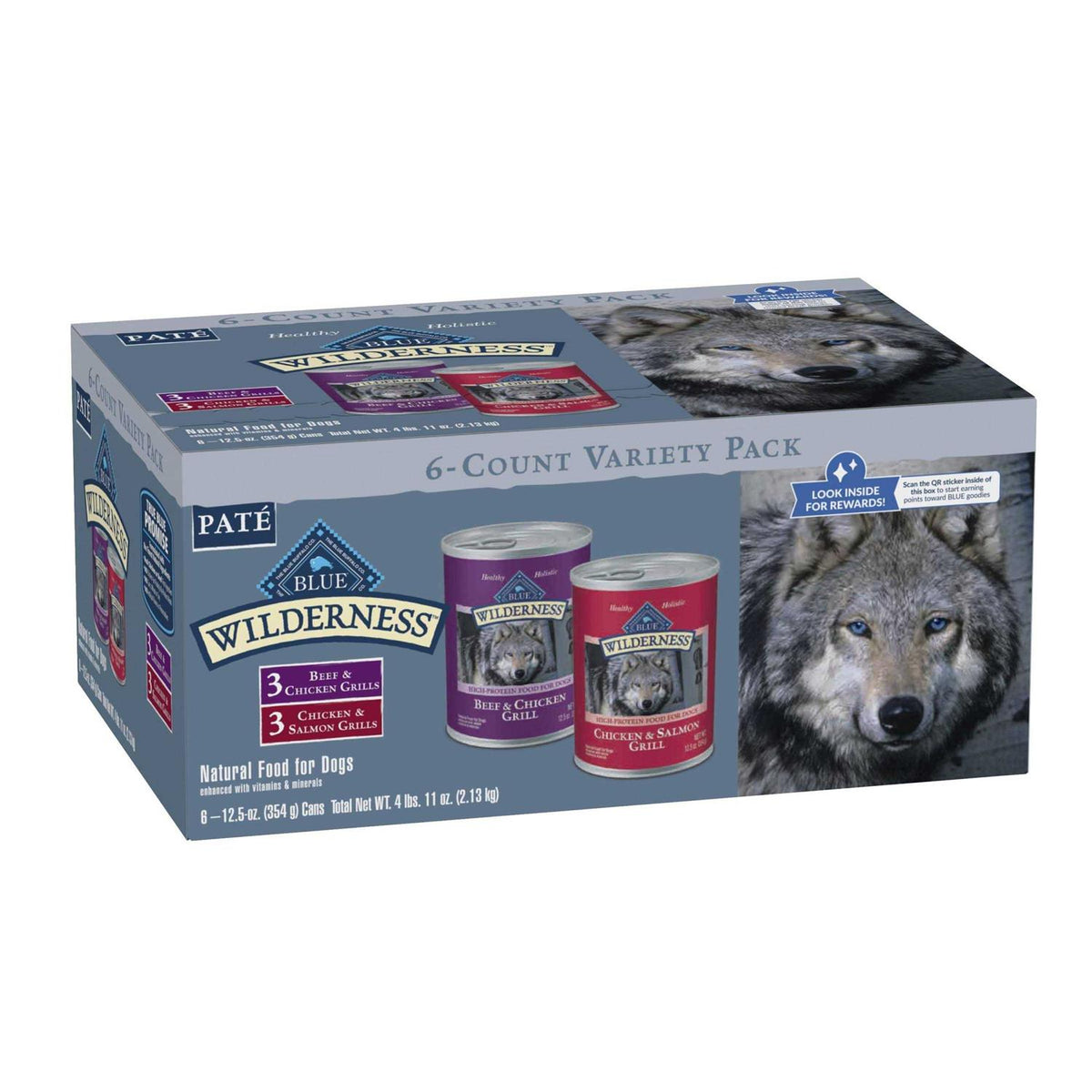 High Protein Beef & Salmon Adult Wet Dog Food Variety Pack Grain-Free F4727