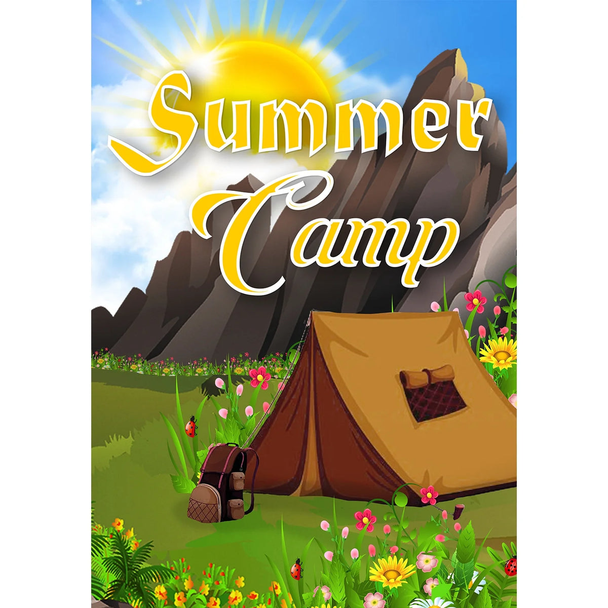 Camping House Flag 28 x 40 Inch Double Sided Outdoor Decorative Flag H74497