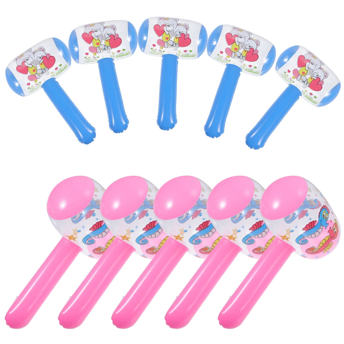 60 Pcs Inflatable Hammer Kids Toy with Bell Handle W55128